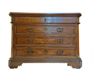 Scenic inlaid Emilian Canterano chest of drawers