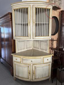 Lacquer corner cabinet with riser, 19th century