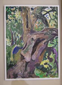 Dipinti di Carlo Levi Coppia di dipinti " Alberi "