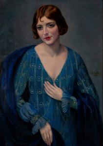 CARLO SOCRATE - Portrait of Livia Muguet, 1928