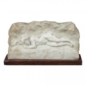 Scultura bassorilievo in marmo - Nudo di donna. Italia, inizi XX secolo. 