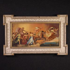 Grande dipinto mitologico del XIX secolo, il carro dell'aurora da Guido Reni
