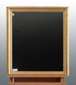 Coppia di specchiere rettangolari in legno dorato foglia oro del 1800