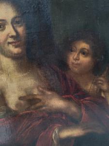 Dipinto dama con bambino del XVII secolo - Foto 5