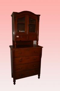 High credenza from Northern Europe in Biedermeier style from the 1800s, made of walnut wood