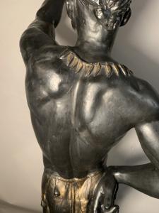 Scultore veneziano (XIX secolo) - Moro reggi torcia. - Foto 6