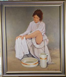 Simoni Dino “Fanciulla alla toilette “.