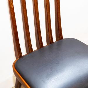 Set 6 Designstühle, Mahagoni & Sky, 50er Jahre - Foto 5