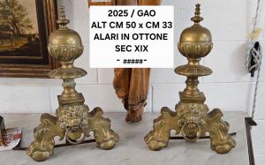 Important pair of andirons