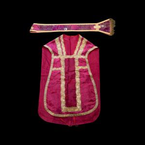 Priestly sacred vestment Chasuble with stole.
