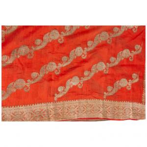 Antico Sari Indiano color corallo - B/1524-6