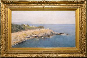 Angelo Costa (Genova 1858-1911), Genova Veduta di Priaruggia, straordinario olio su tela