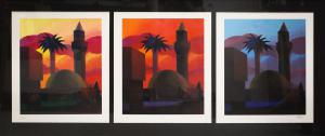 Minaret, Salvo, color lithographs ed. 109/110, 1980s