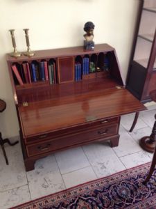Mahogany inlaid bureau, Edward VII, c. 1900 - Foto 6
