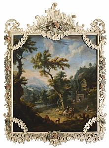 VITTORIO AMEDEO CIGNAROLI Two country landscapes with travellers and shepherds. SOLD