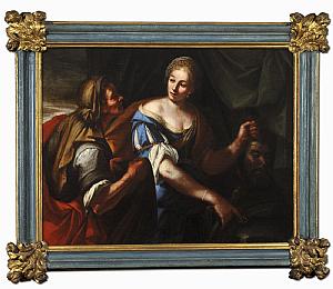 Fiasella Domenico attr. a... JUDITE E HOLOFERNES VENDIDO