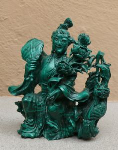 Malachite statuette.