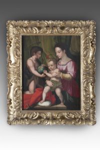 Pintura a óleo sobre madeira