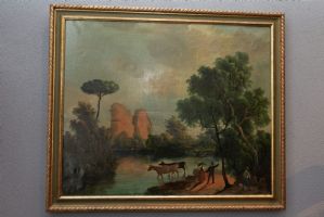 Ansicht einer arkadischen Landschaft aus dem 19. Jahrhundert