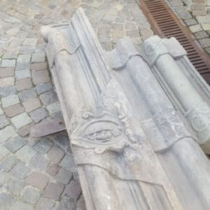 Stone fireplace