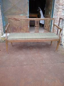 Lucca Luigi XVI cherry wood bench 152x47x94xlegal guarantee terms