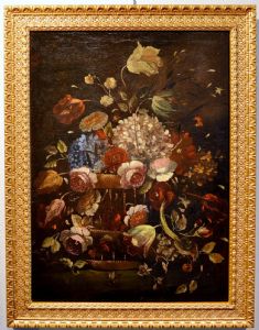 Stillleben mit Blumenvase. (VERKAUFT)