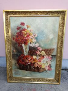 QUADRO CON FIORI FIRMATO