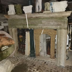 Stone fireplace frame