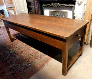 tav123 rustic table with large drawer, dimensions cm 225 x 80 x h 82