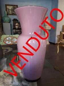 Vaso in vetro di colore rosa, Venini, 1980 Venini