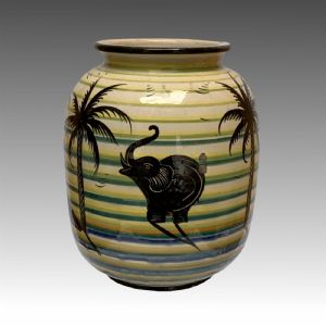 ROMETTI, UMBERTIDE, vaso ceramica decorata a mano