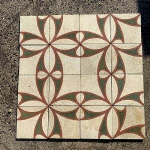 PAVIMENTO IN GRANIGLIA CON DECORI 