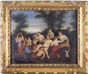 "Baccanale" olio su tavola