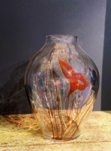 VASO CON MASCHERE DEL CARNEVALE DI VENEZIA - Maestro Tosi  - Murano  - NEW ENTRY