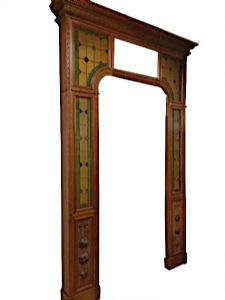 Portale in legno e vetro