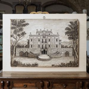 Veduta della Villa La Tana - dipinto