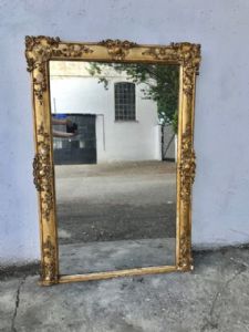 Elegant Empire mirror in wood and gesso - Restored (work in progress)_car 2025