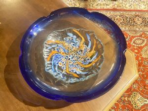 CAPOLAVORO - GRANDE PIATTO CENTRO TAVOLA "LA MEDUSA" – firmato  maestro GIULIANO TOSI  (NEW ENTRY)