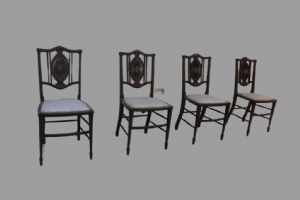 Four English side chairs
