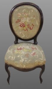 Small chair with oval backrest, Louis Philippe era.