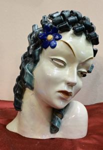 Testa in Ceramica Art Déco - Italia 1930 