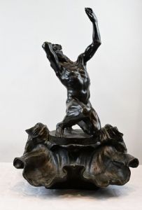Alfredo Biagini - ATLANTE - scultura in bronzo - Italia 1920 