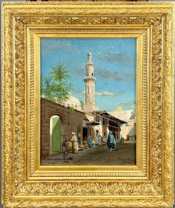 Wonderful Signed Painting Oil on Canvas Orientalist Antique 19th Century