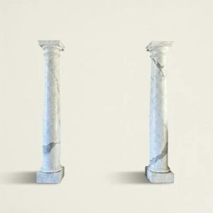 
Coppia di Colonne in Marmo di Carrara, XIX Secolo
