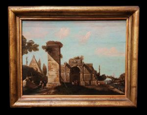 “Veduta arcadica dell’entroterra veneziano” Giovanni Migliara (Alessandria, 15 ottobre 1785 – Milano, 18 aprile 1837) 