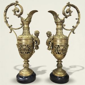 
Coppia di Versatoi in Bronzo Dorato Napoleone III