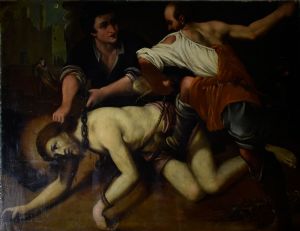 Francesco Vanni, Öl auf Leinwand, Siena um 1600. Geißelung Christi auf Erden.