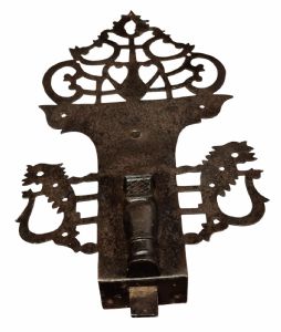 Wrought and openwork iron bolt