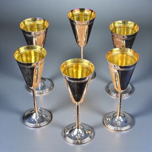 Set di Calici in Argento a Titolo 800 - Italia XX Secolo 