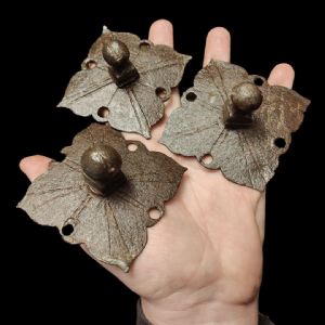 6 Large wrought iron nails in 2 parts, 17th-18th century